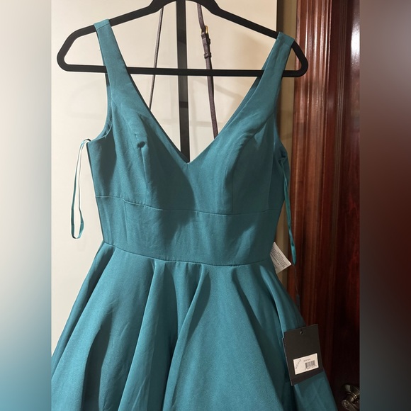 V neck fit and flare mini dress - Picture 7 of 9